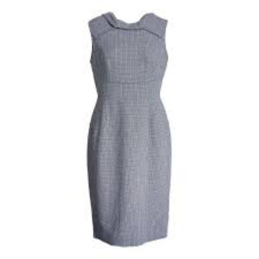 Roland Mouret grey wool tweed dress size 8